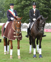 Medaillengewinner der Senioren Dressurreiter: v.l. Petra Thews, Armin Spierling.